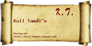 Kull Tamás névjegykártya