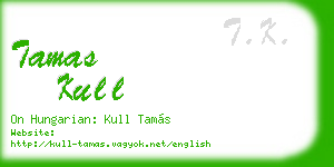 tamas kull business card
